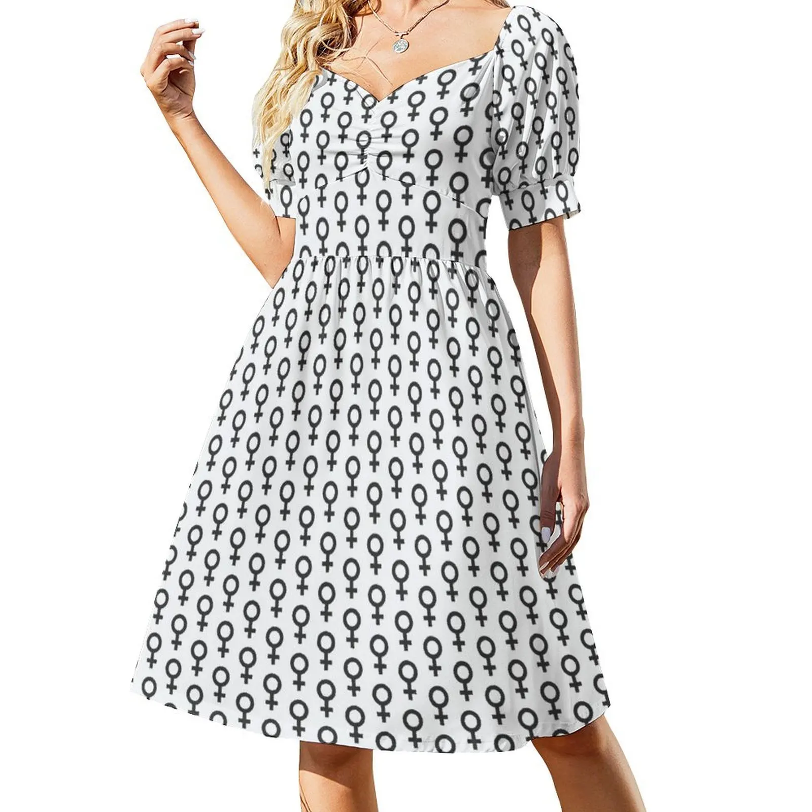 Female Woman Venus Symbol of Feminism Pattern Short-Sleeved Dress sexy dress summer dress korean women woman
Female Woman Venus Symbol of Feminism Pattern Short-Sleeved Dress sexy dress summer dress korean women woman