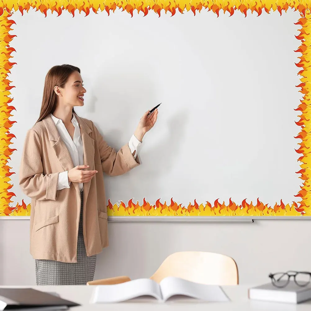 1 Roll Classroom Chalkboard Border Sticker Flame Trim DIY Bulletin Board Border Fire Shaped Wall Decal Rolled Bulletin Board
1 Roll Classroom Chalkboard Border Sticker Flame Trim DIY Bulletin Board Border Fire Shaped Wall Decal Rolled Bulletin Board