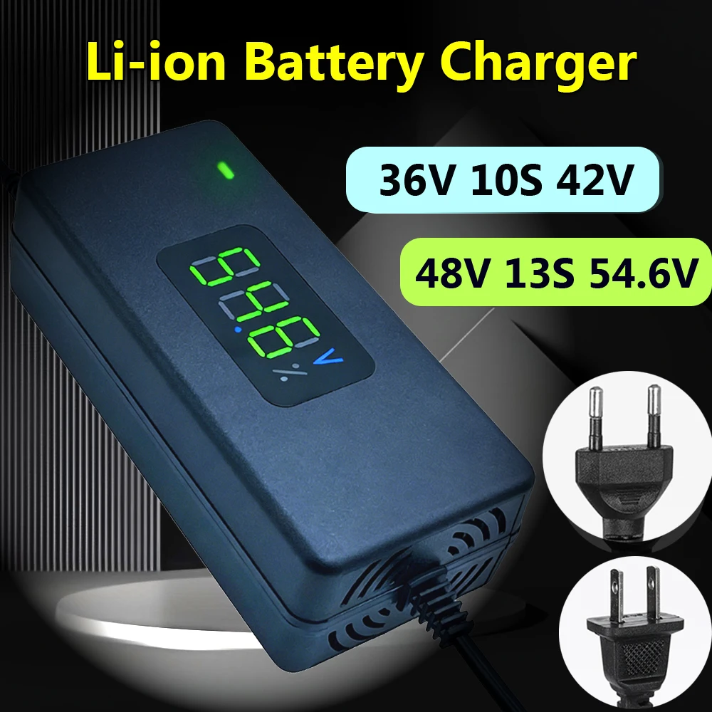 Smart Battery Charger For Lithium Batteries 36V 10S 42V/48V 13S 54.6V 2A With LED Display For Power Li-ion Chargers
Smart Battery Charger For Lithium Batteries 36V 10S 42V/48V 13S 54.6V 2A With LED Display For Power Li-ion Chargers