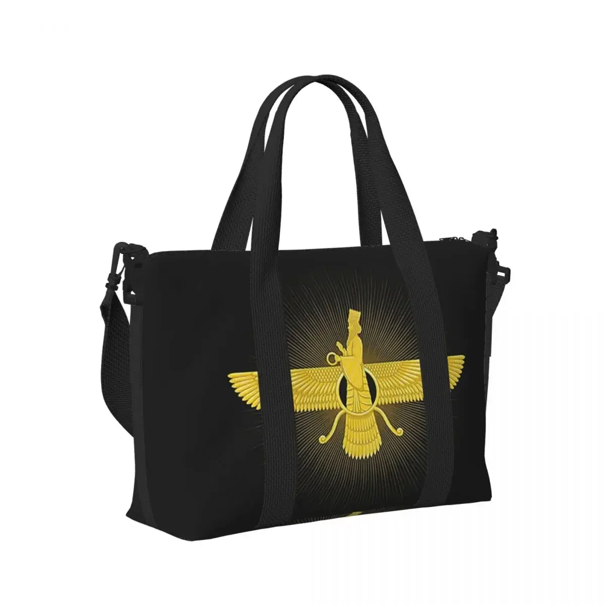 Assyrian God Ashur On Black Beach Travel Bag Large Capacity Tote Bags for Gym Sport Women Shopping Duffle Shoulder Bag
Assyrian God Ashur On Black Beach Travel Bag Large Capacity Tote Bags for Gym Sport Women Shopping Duffle Shoulder Bag