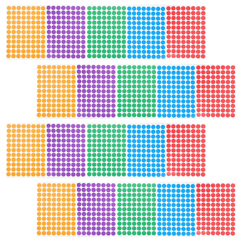 20 Sheets Colored Self-adhesive Paper Dots Name Tag Stickers Small Labels Circle
20 Sheets Colored Self-adhesive Paper Dots Name Tag Stickers Small Labels Circle