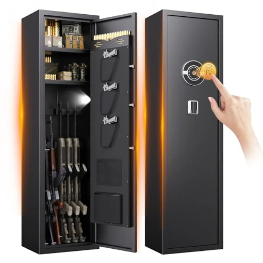 Биометрический сейф для 6 оружейных приборов (винтовок и пистолетов), не требует сборки, большой шкаф для оружия с 3 отделениями для пистолетов, сигнализация.
Биометрический сейф для 6 оружейных приборов (винтовок и пистолетов), не требует сборки, большой шкаф для оружия с 3 отделениями для пистолетов, сигнализация.