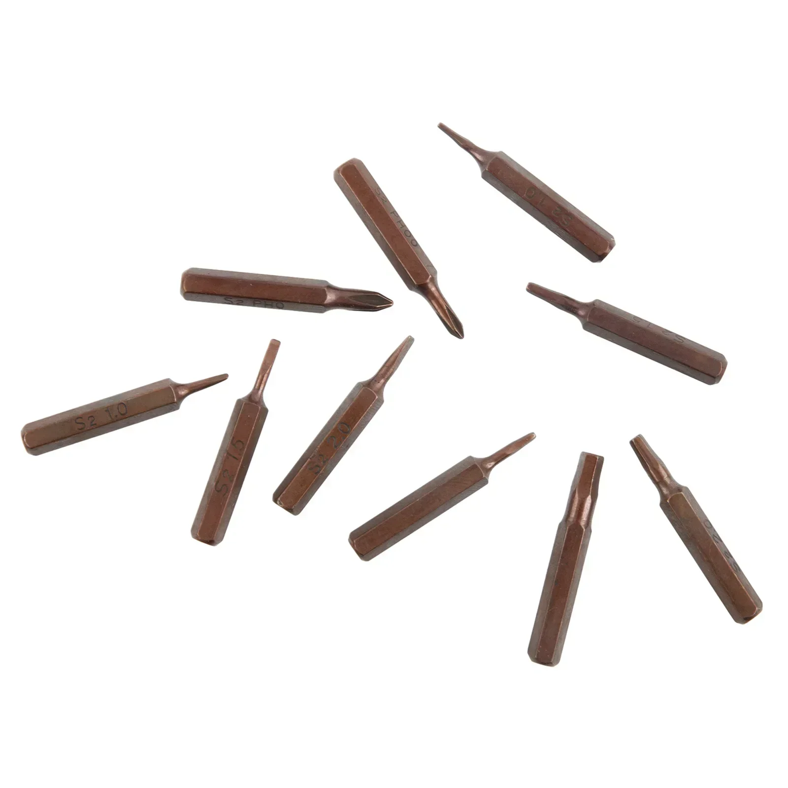10pcs 4mm Hex Shank Screwdriver Bit Set Hexagon Slotted Cross Screwdriver Toys Appliances Repair PH00, PH0, SL1, SL1.5 H0.8
10pcs 4mm Hex Shank Screwdriver Bit Set Hexagon Slotted Cross Screwdriver Toys Appliances Repair PH00, PH0, SL1, SL1.5 H0.8