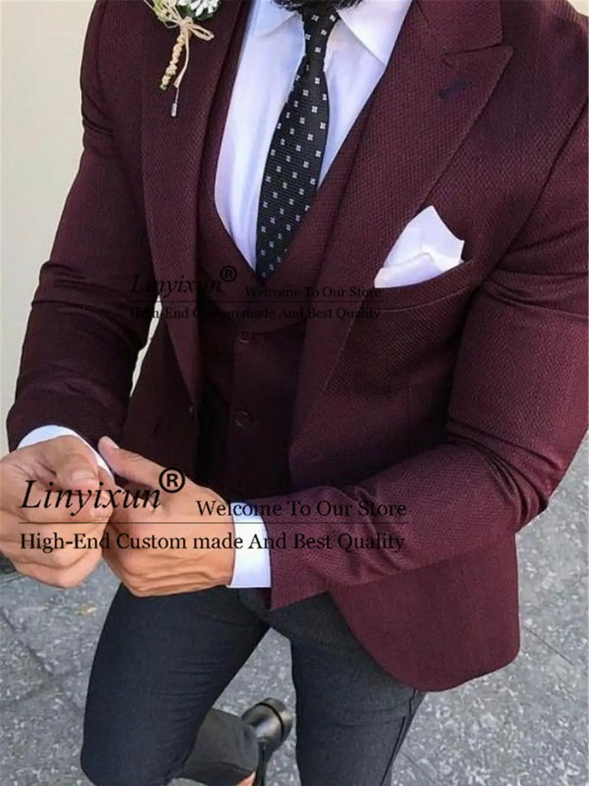 Burgundy Wedding Tuxedo Formal Men Suits Slim Fit Fashion Business Male Blazer 3 Pieces Jacket Vest Pants Set Terno Masculino Bu
Burgundy Wedding Tuxedo Formal Men Suits Slim Fit Fashion Business Male Blazer 3 Pieces Jacket Vest Pants Set Terno Masculino Bu