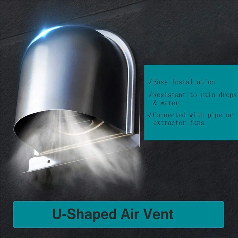 A63K-2Pcs 4Inch 100Mm Waterproof Stainless Steel Vent Vent Hood Anti-Corrosion Exhaust Extractor For Wall Air Outlet Cover,D
A63K-2Pcs 4Inch 100Mm Waterproof Stainless Steel Vent Vent Hood Anti-Corrosion Exhaust Extractor For Wall Air Outlet Cover,D