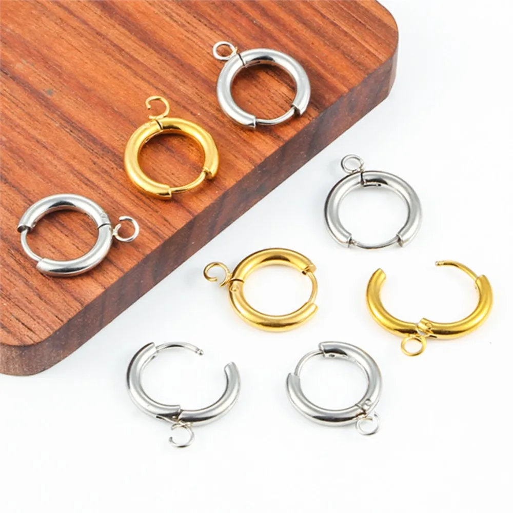 10Pcs Stainless Steel Ear Hook With Loop Round Ear Post Opened Earring Clasps Hoop DIY Jewelry Earrings Making Components
10Pcs Stainless Steel Ear Hook With Loop Round Ear Post Opened Earring Clasps Hoop DIY Jewelry Earrings Making Components