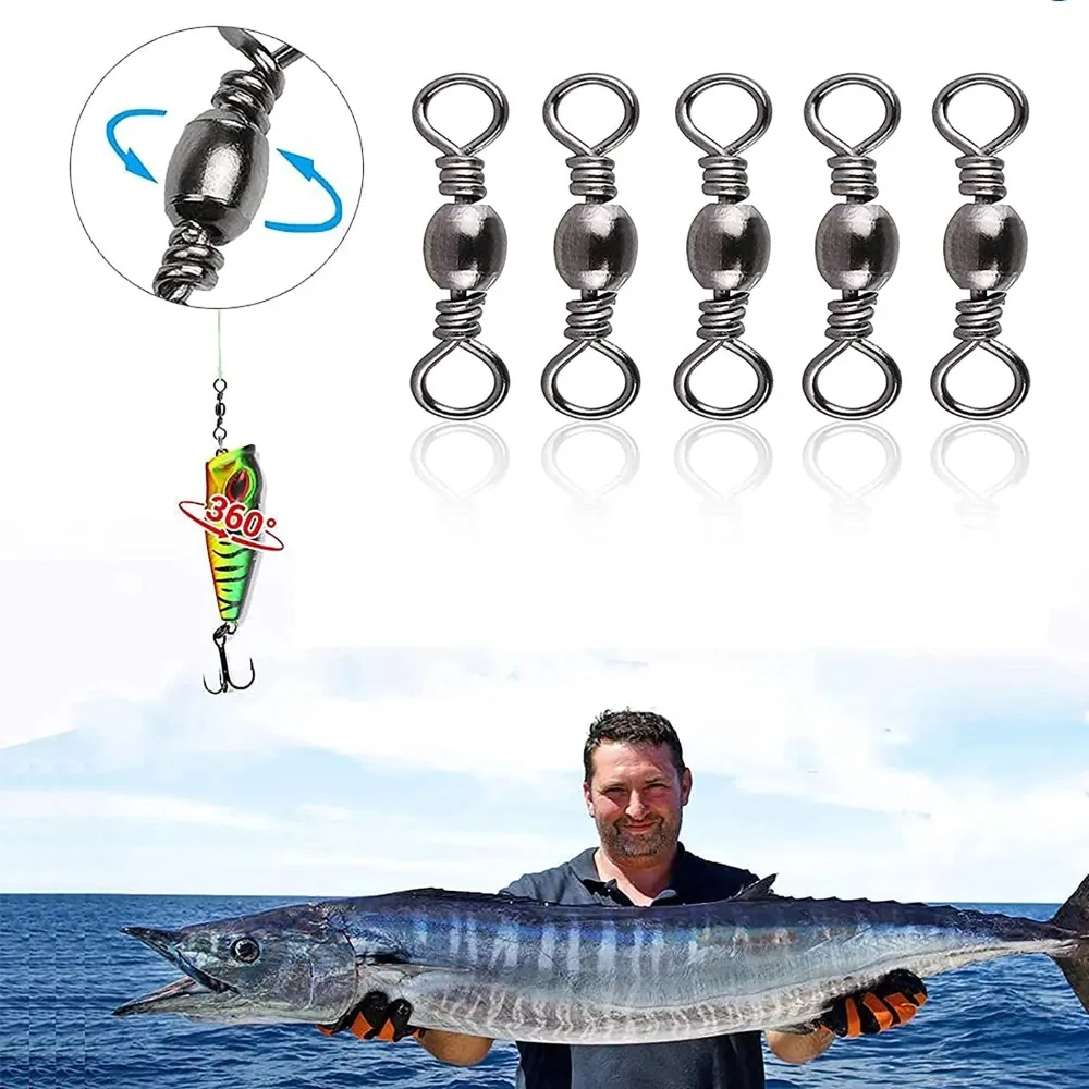 50pcs Solid Ring Barrel Swivels Connectors Rolling Swivels Snap Quick Swivel Fishing Line Connector
50pcs Solid Ring Barrel Swivels Connectors Rolling Swivels Snap Quick Swivel Fishing Line Connector