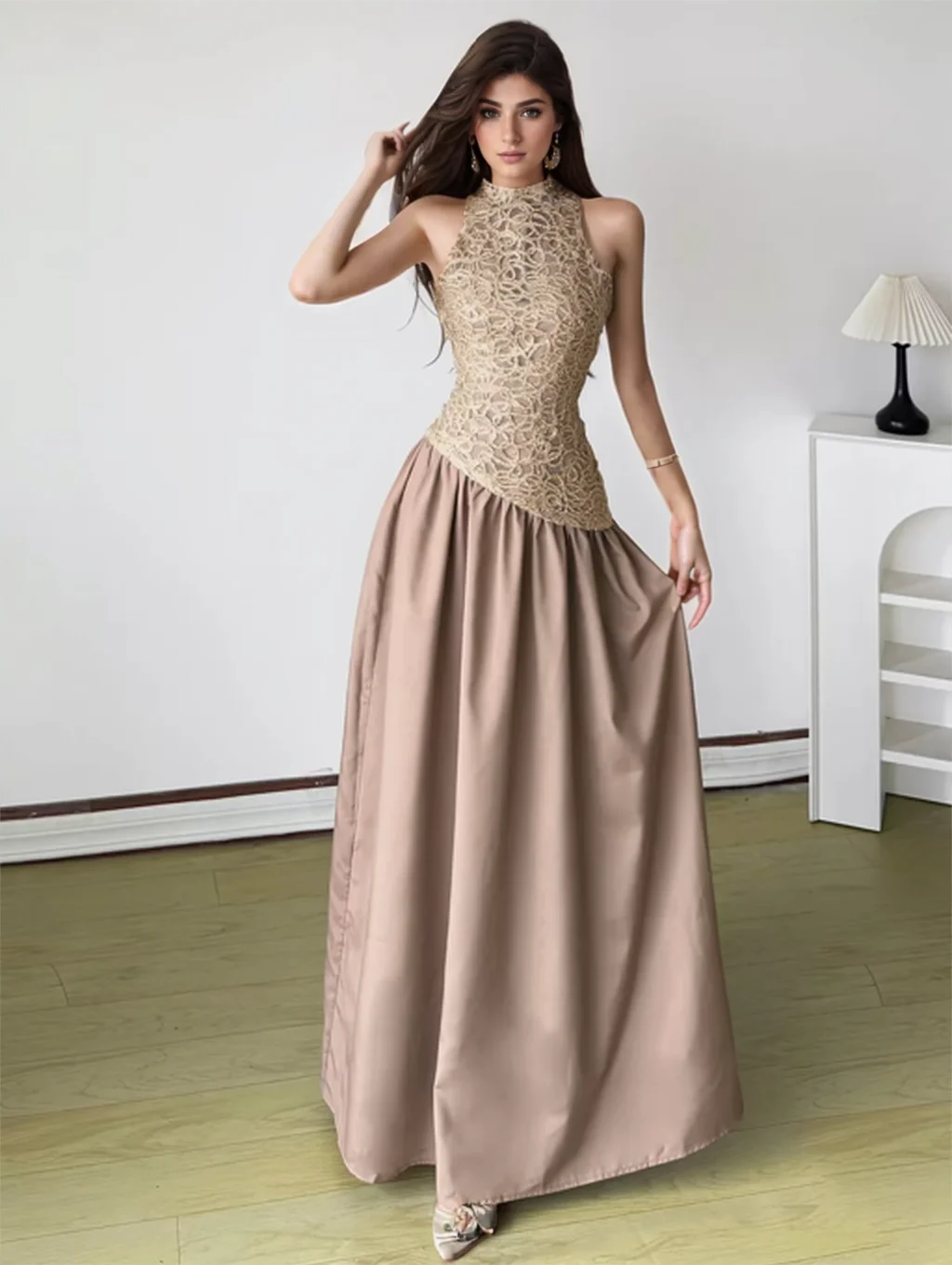 Party Sleeveless Maxi Dress for Women Summer 2026 New Fashion Lace Patchwork Asymmetric Pleated Unique Style Long Dresses
Party Sleeveless Maxi Dress for Women Summer 2026 New Fashion Lace Patchwork Asymmetric Pleated Unique Style Long Dresses