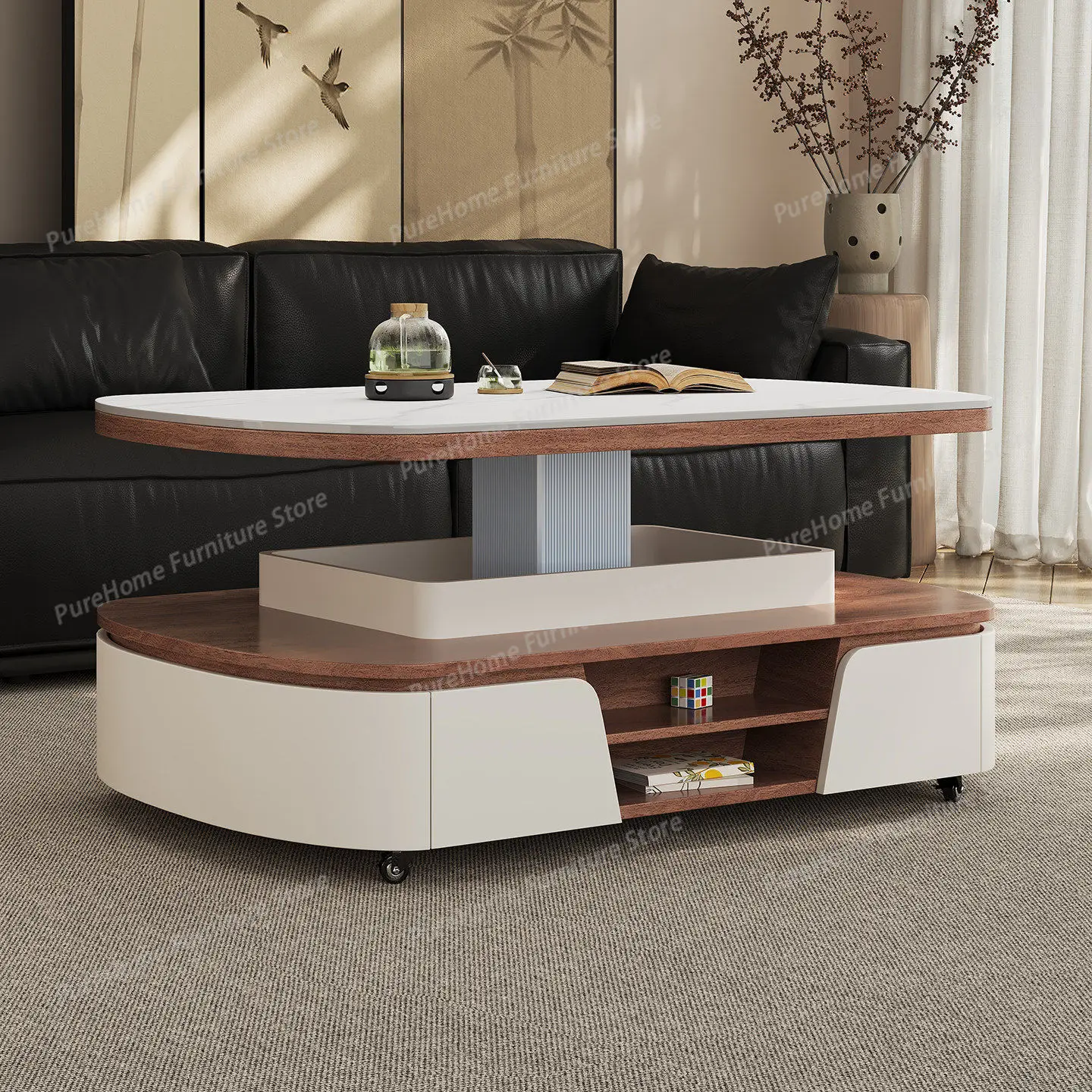 Electric Lift Coffee Table Sintered Stone With Casters Storage Luxury Sturdy Living Room Home Space Saving Functional Furniture
Electric Lift Coffee Table Sintered Stone With Casters Storage Luxury Sturdy Living Room Home Space Saving Functional Furniture