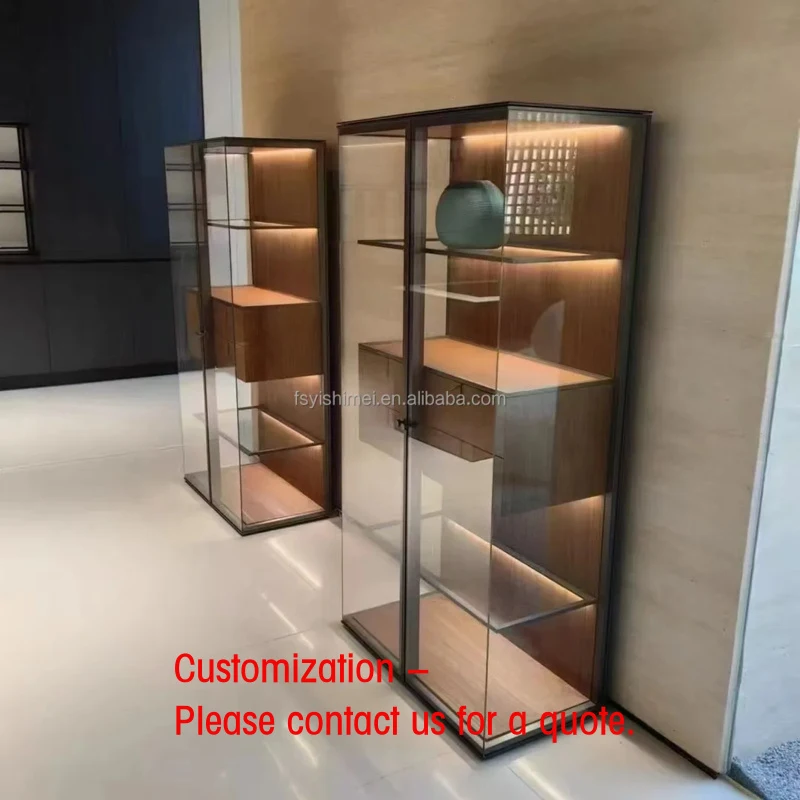 custom.Minimalist Modern Luxury Custom Metal Aluminum Glass Wall Display Cabinet Showcase With Led Light Living Room
custom.Minimalist Modern Luxury Custom Metal Aluminum Glass Wall Display Cabinet Showcase With Led Light Living Room