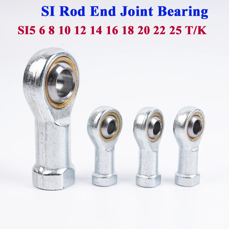 SI5 6 8 10 12 14 16 18 20 22 25 T/K Rod End Joint Bearing Internal Thread Metric Female Right /Left Hand Connector Ball Bearing
SI5 6 8 10 12 14 16 18 20 22 25 T/K Rod End Joint Bearing Internal Thread Metric Female Right /Left Hand Connector Ball Bearing