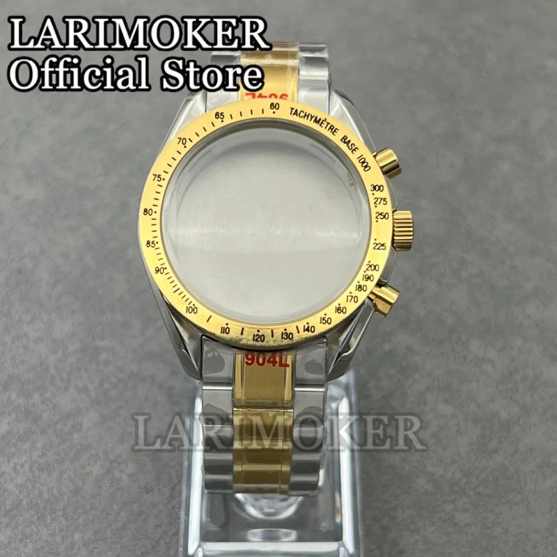 LARIMOKER 40mm Silver Gold Blue Rose Gold Watch Case With Steel Bracelet Rubber Strap coated glass for VK63 Quartz Moon Watches
LARIMOKER 40mm Silver Gold Blue Rose Gold Watch Case With Steel Bracelet Rubber Strap coated glass for VK63 Quartz Moon Watches