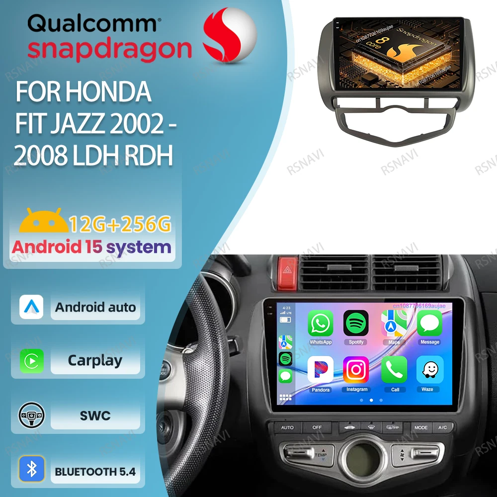 Автомобильное радио Android 15 для Honda Fit Jazz 2002-2008 Стерео Мультимедиа DSP BT QLED Беспроводной Carplay Авто головное устройство GPS Qualcomm
Автомобильное радио Android 15 для Honda Fit Jazz 2002-2008 Стерео Мультимедиа DSP BT QLED Беспроводной Carplay Авто головное устройство GPS Qualcomm