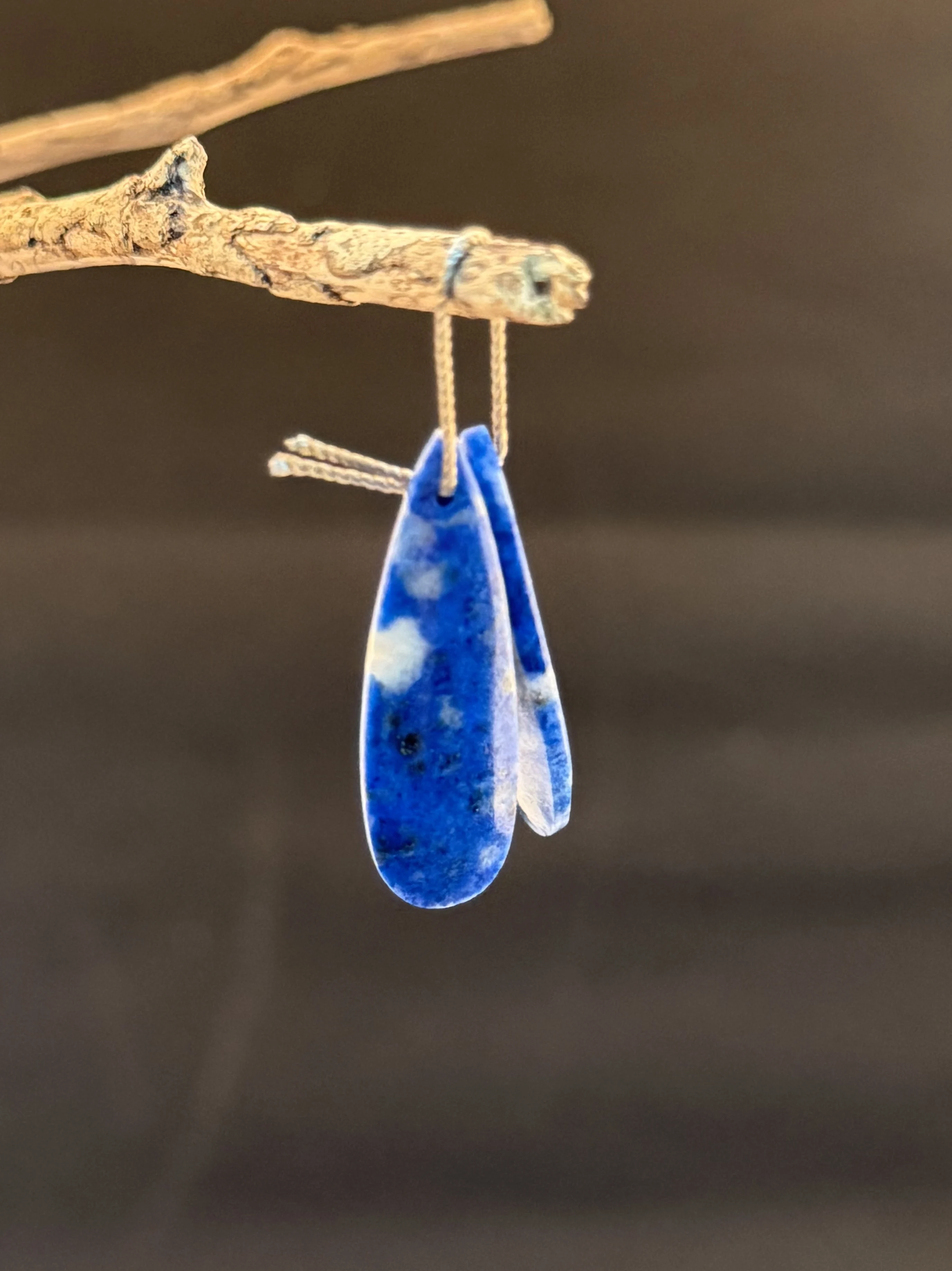 Natural Stone Lapis Lazuli Water Drop Earrings - DIY Handmade Jewelry 33×10×1mm, 4.5g
Natural Stone Lapis Lazuli Water Drop Earrings - DIY Handmade Jewelry 33×10×1mm, 4.5g