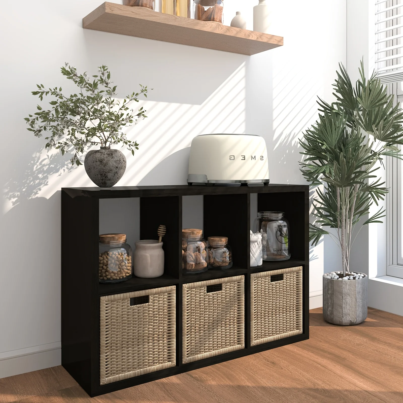 Thick-Frame Wooden Multi-Cube Storage Cabinet - Open Shelves For Organized Books, Collectibles & Clutter. Stackable & Versatile
Thick-Frame Wooden Multi-Cube Storage Cabinet - Open Shelves For Organized Books, Collectibles & Clutter. Stackable & Versatile