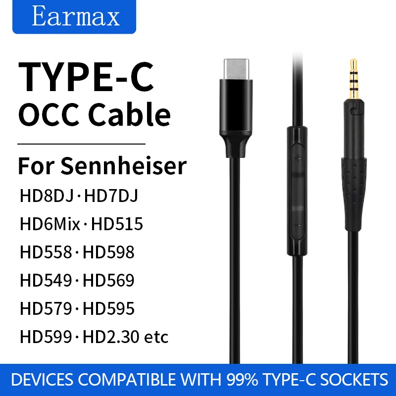 For Sennheiser HD8 HS558 HD8DJ HD569 HD549 HD599 Earphones Replaceable TYPE-C to HD8 Upgrade Cable
For Sennheiser HD8 HS558 HD8DJ HD569 HD549 HD599 Earphones Replaceable TYPE-C to HD8 Upgrade Cable