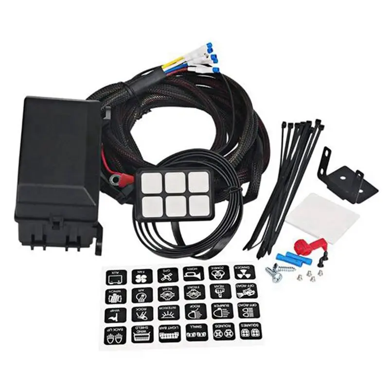 Simple 6 Gang Switch Panel Electronic Relay System Circuit Control Box Fuse Relay Box Wiring Harness For Auto Truck Boat Marine
Simple 6 Gang Switch Panel Electronic Relay System Circuit Control Box Fuse Relay Box Wiring Harness For Auto Truck Boat Marine