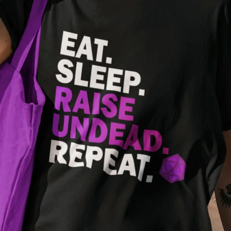 Eat Sleep Raise Undead T-Shirt, Dungeon Master, Undead Magic Necromancy Spell, Fantasy Necromancer Gift, TTRPG Unisex Unisex Tee
Eat Sleep Raise Undead T-Shirt, Dungeon Master, Undead Magic Necromancy Spell, Fantasy Necromancer Gift, TTRPG Unisex Unisex Tee