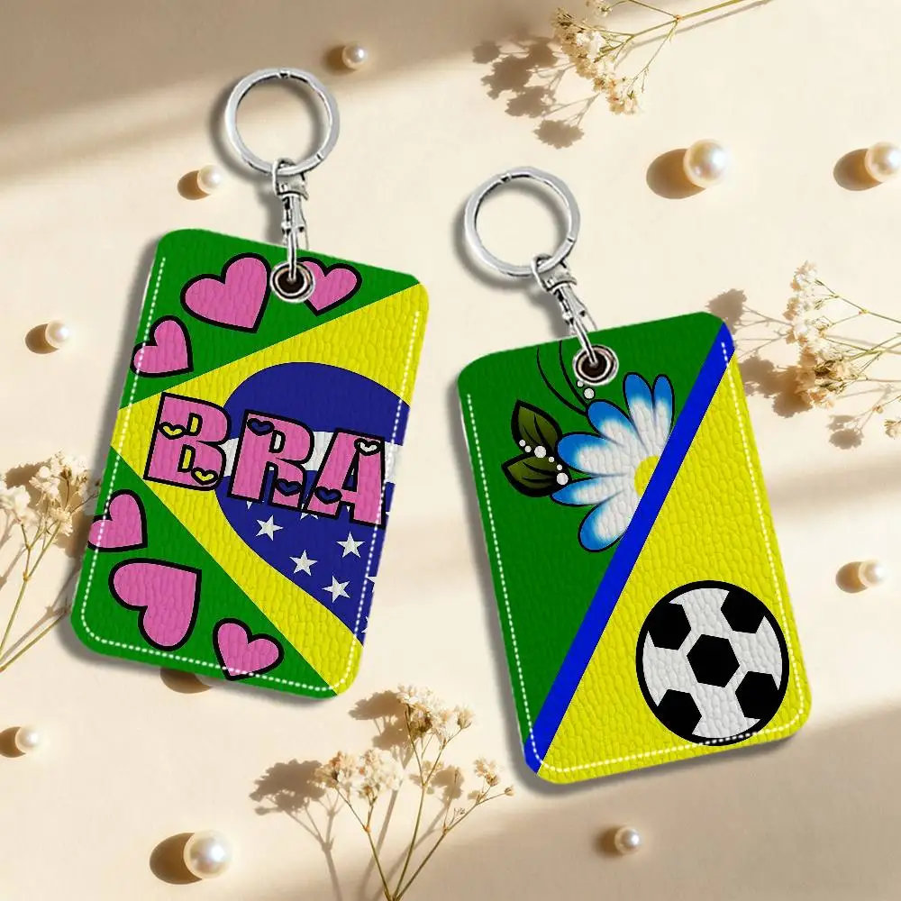 Football Series PU Soft Leather Rectangular Keychain Card Holder, Badge Student ID Bus Elevator Card Protector,Fashion Accessory
Football Series PU Soft Leather Rectangular Keychain Card Holder, Badge Student ID Bus Elevator Card Protector,Fashion Accessory