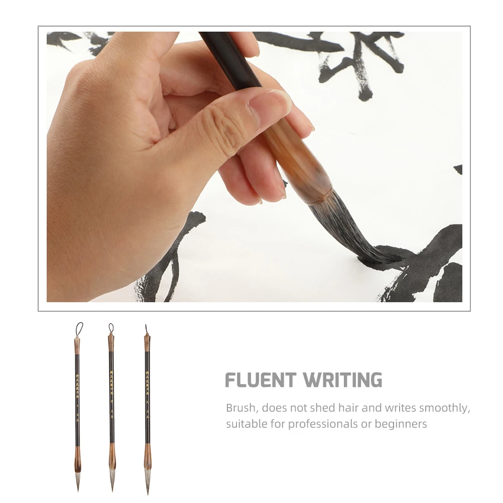 3 Pcs Brush Set Chinese Painting Calligraphy Pens Writing Brushes for Steel Ink Student
3 Pcs Brush Set Chinese Painting Calligraphy Pens Writing Brushes for Steel Ink Student