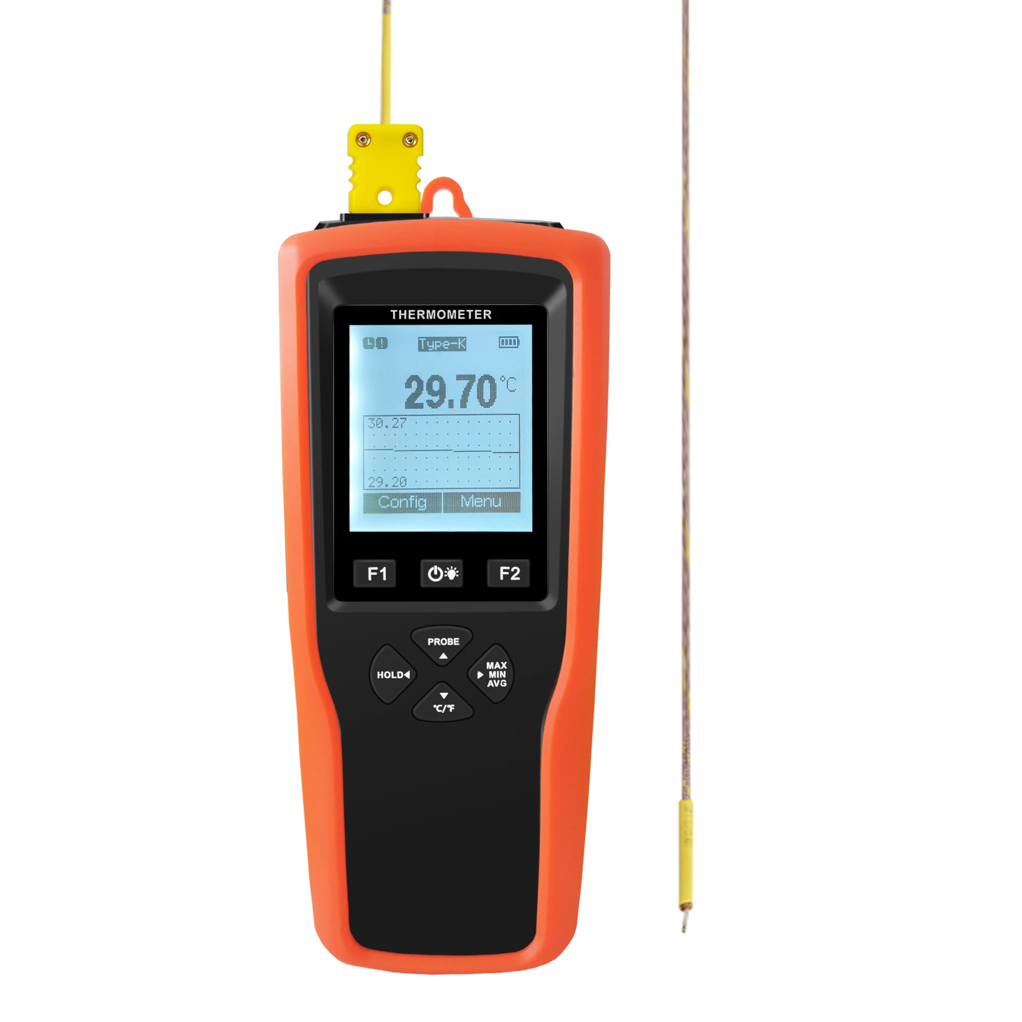 YET-610L Single Channel K/T/J Thermocouple Probe Temperature Data Logger Thermometer
YET-610L Single Channel K/T/J Thermocouple Probe Temperature Data Logger Thermometer