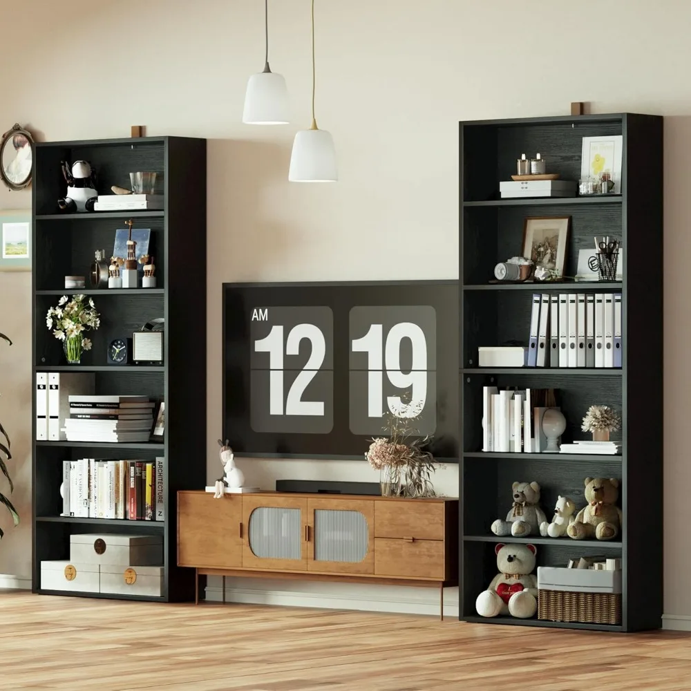Bookshelves and Bookcases Set of 2 Floor Standing 6 Tiers Display Storage Shelves 70 in Tall Bookcase Home Decor Furniture
Bookshelves and Bookcases Set of 2 Floor Standing 6 Tiers Display Storage Shelves 70 in Tall Bookcase Home Decor Furniture