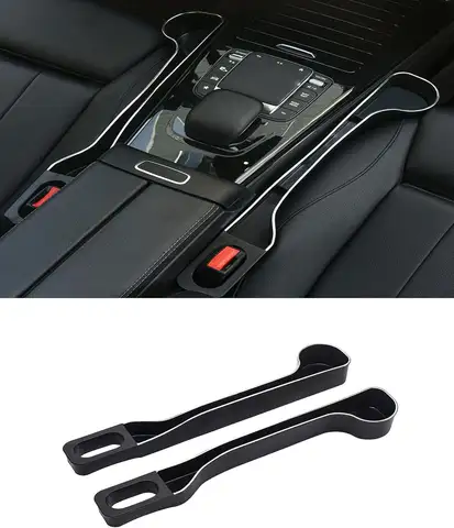 Car Seat Gap Filler Organizer- Upgrade Car Side Seat Gap Filler with Cup Holder and Phone Holder- Car Seat Gap Organizer for Pre