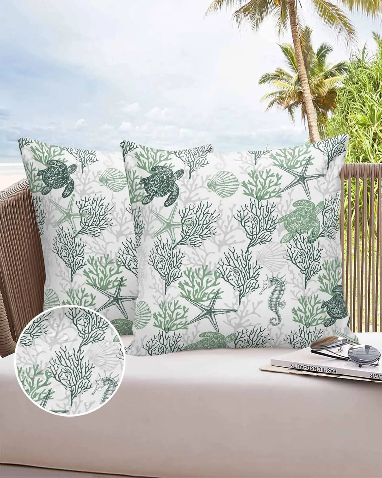 2/4PCS Outdoor Garden Chair Waterproof Cushion Cover Marine Coral In Summer Home Decor Pillow Case
2/4PCS Outdoor Garden Chair Waterproof Cushion Cover Marine Coral In Summer Home Decor Pillow Case