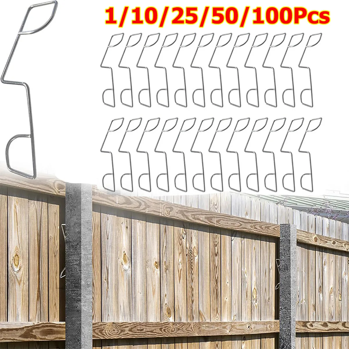 1/10/25/50/100Pc Garden Fence Panel Clips Stainless Steel Fence Panel Wedges Fence Trellis Fixing Clip Fence Anti-vibration Tool
1/10/25/50/100Pc Garden Fence Panel Clips Stainless Steel Fence Panel Wedges Fence Trellis Fixing Clip Fence Anti-vibration Tool