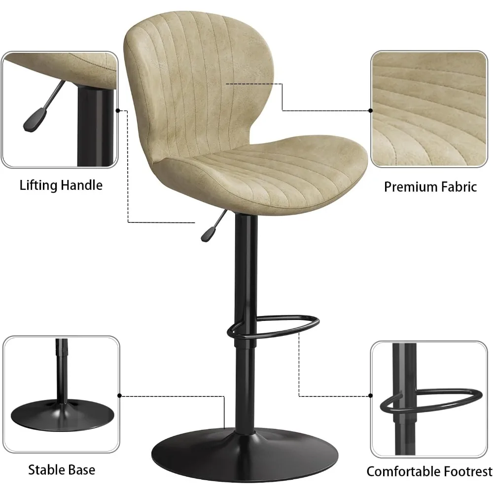 Double Rotating Bar Stool Set with Backrest and Footrest, Tall Bar Stool for Kitchen Island, Adjustable Height
Double Rotating Bar Stool Set with Backrest and Footrest, Tall Bar Stool for Kitchen Island, Adjustable Height