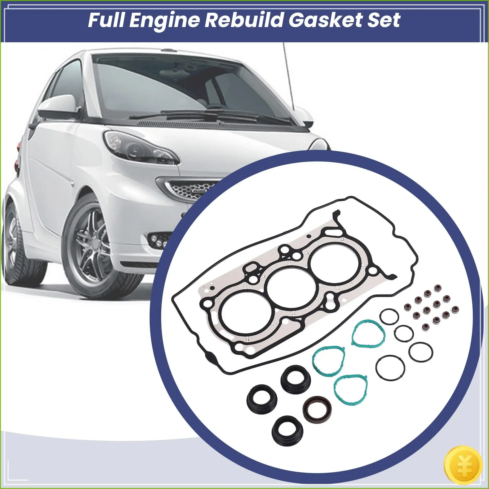 Car Full Engine Rebuild Gasket Set 50317600 1320320180 For Mercedes-Benz Smart Fortwo Cabrio 451 2007-
Car Full Engine Rebuild Gasket Set 50317600 1320320180 For Mercedes-Benz Smart Fortwo Cabrio 451 2007-