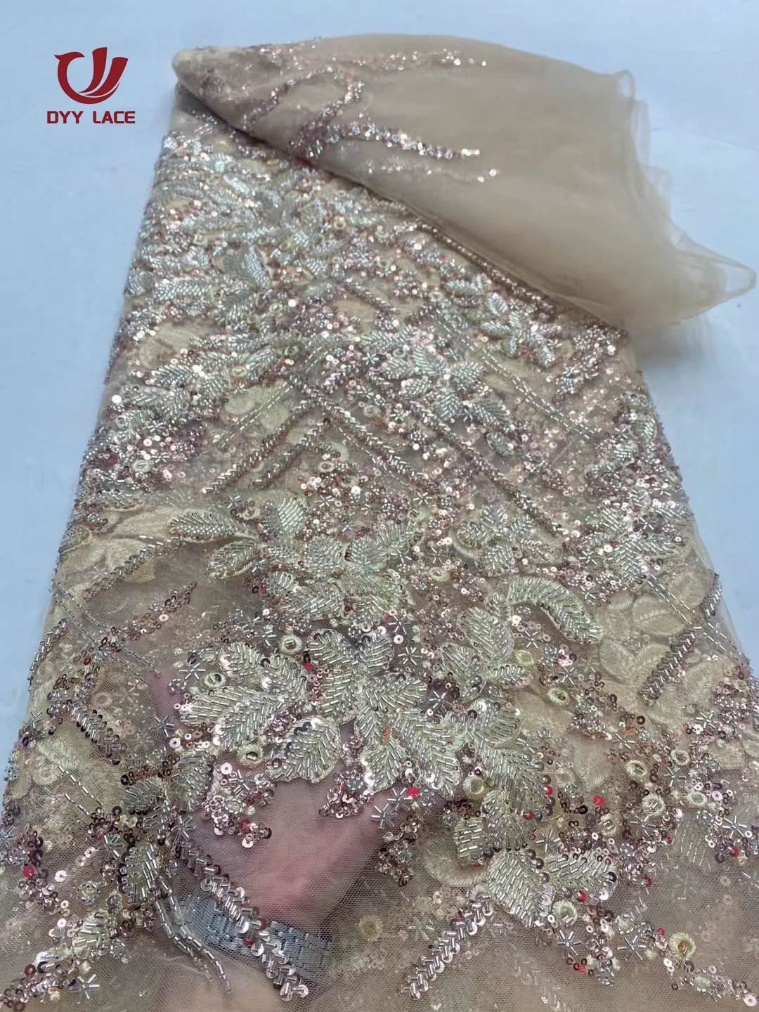 5 Yards Luxury French Embroidery Heavy Groom Lace Fabric Fashion African Nigerian With Sequins Fabric For Luxury Evening Dress
5 Yards Luxury French Embroidery Heavy Groom Lace Fabric Fashion African Nigerian With Sequins Fabric For Luxury Evening Dress