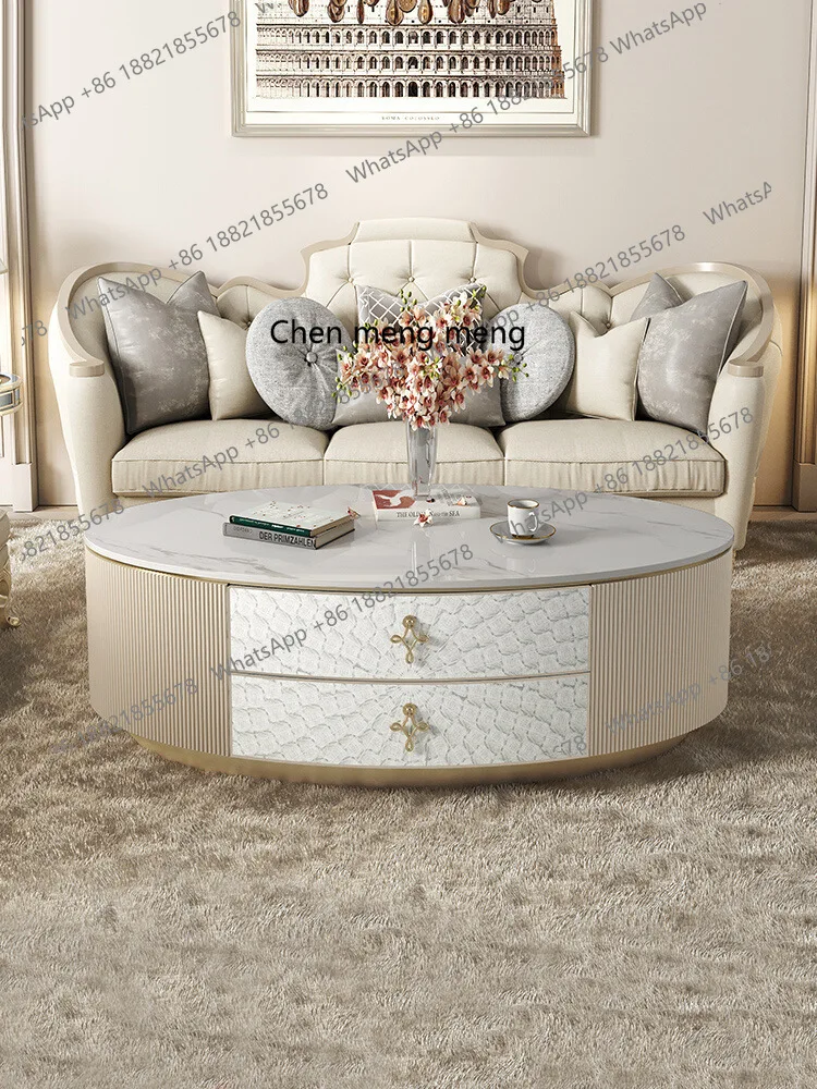 Modern household living room oval size apartment coffee table TV cabinet combination Italian style
Modern household living room oval size apartment coffee table TV cabinet combination Italian style