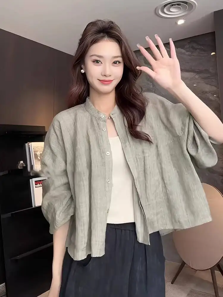 2026 Summer New Women's French Style Long Sleeve Shirt Loose Fit Thin Sun Protection Cardigan Top With Unique Design Daily Wear
2026 Summer New Women's French Style Long Sleeve Shirt Loose Fit Thin Sun Protection Cardigan Top With Unique Design Daily Wear