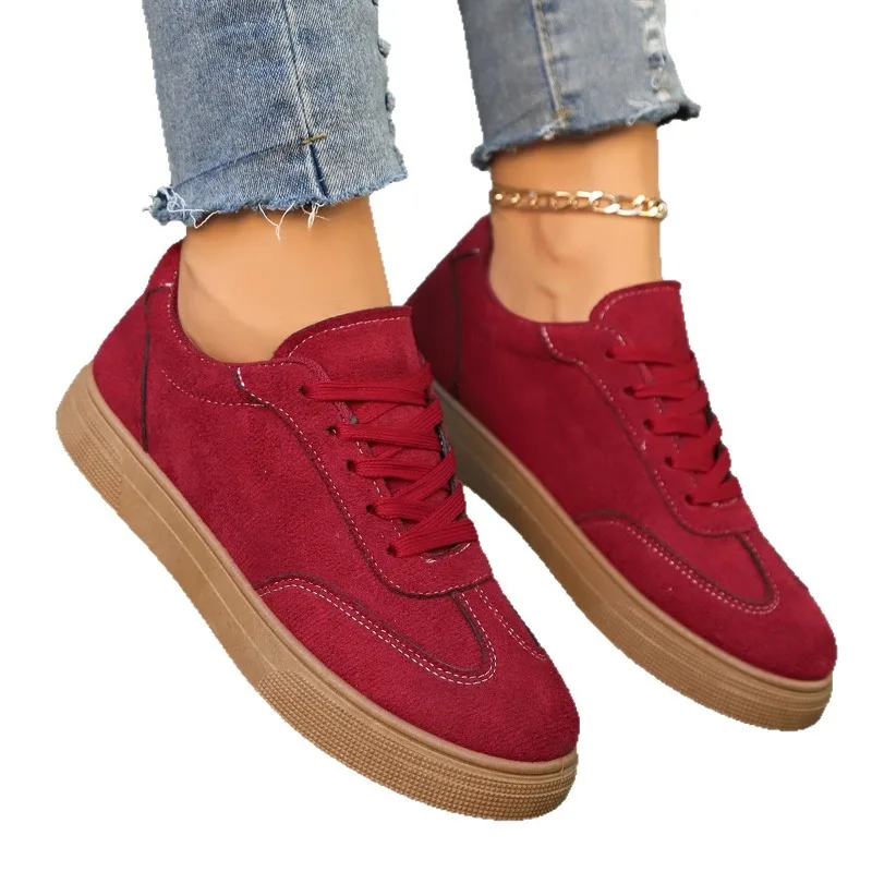 Faux Suede Brown Platform Sneakers Women 2026 Spring Non Slip Flat Heels Casual Walking Shoes Woman Thick Sole Vulcanize Shoes
Faux Suede Brown Platform Sneakers Women 2026 Spring Non Slip Flat Heels Casual Walking Shoes Woman Thick Sole Vulcanize Shoes