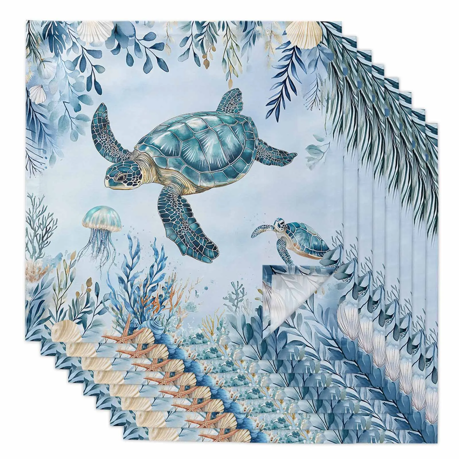 Summer Turtle Marine Life Table Napkins Cloth Set Kitchen Dinner Tea Towels Table Mat Wedding Decor Napkin
Summer Turtle Marine Life Table Napkins Cloth Set Kitchen Dinner Tea Towels Table Mat Wedding Decor Napkin
