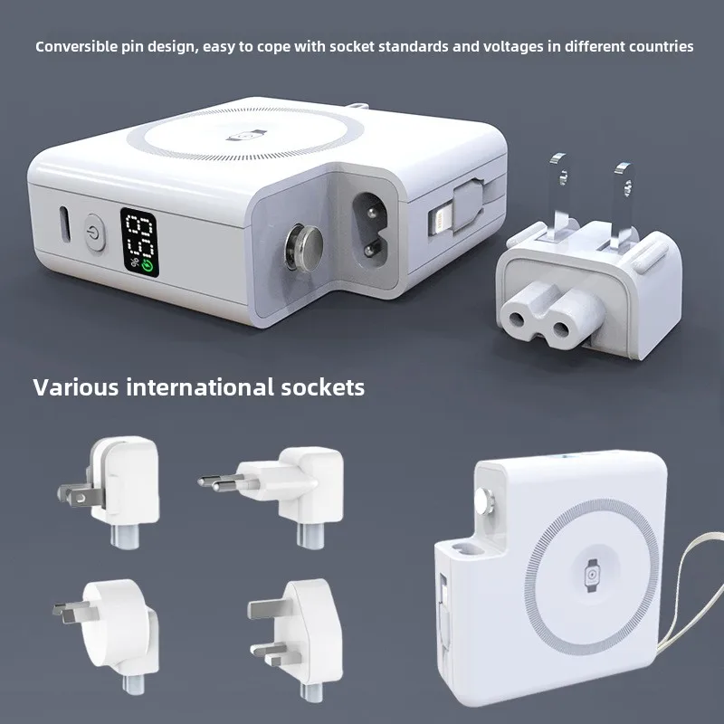 FERISING 2025 5IN1 With Charger magnetic qi2 wireless Portable Power bank 10000mAh 5IN1 built-in Cable Magsafe External Battery
FERISING 2025 5IN1 With Charger magnetic qi2 wireless Portable Power bank 10000mAh 5IN1 built-in Cable Magsafe External Battery