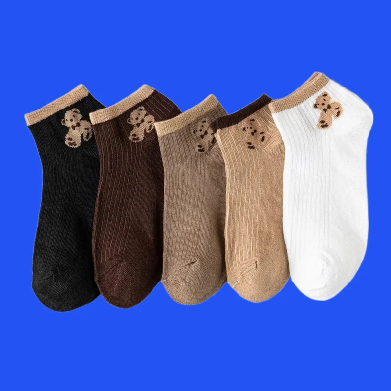 5 Pairs Cute Teddy Bear Women's Short Socks with Shallow Mouthed Spring and Summer Casual Matching 2024 New Short Tube Socks
5 Pairs Cute Teddy Bear Women's Short Socks with Shallow Mouthed Spring and Summer Casual Matching 2024 New Short Tube Socks