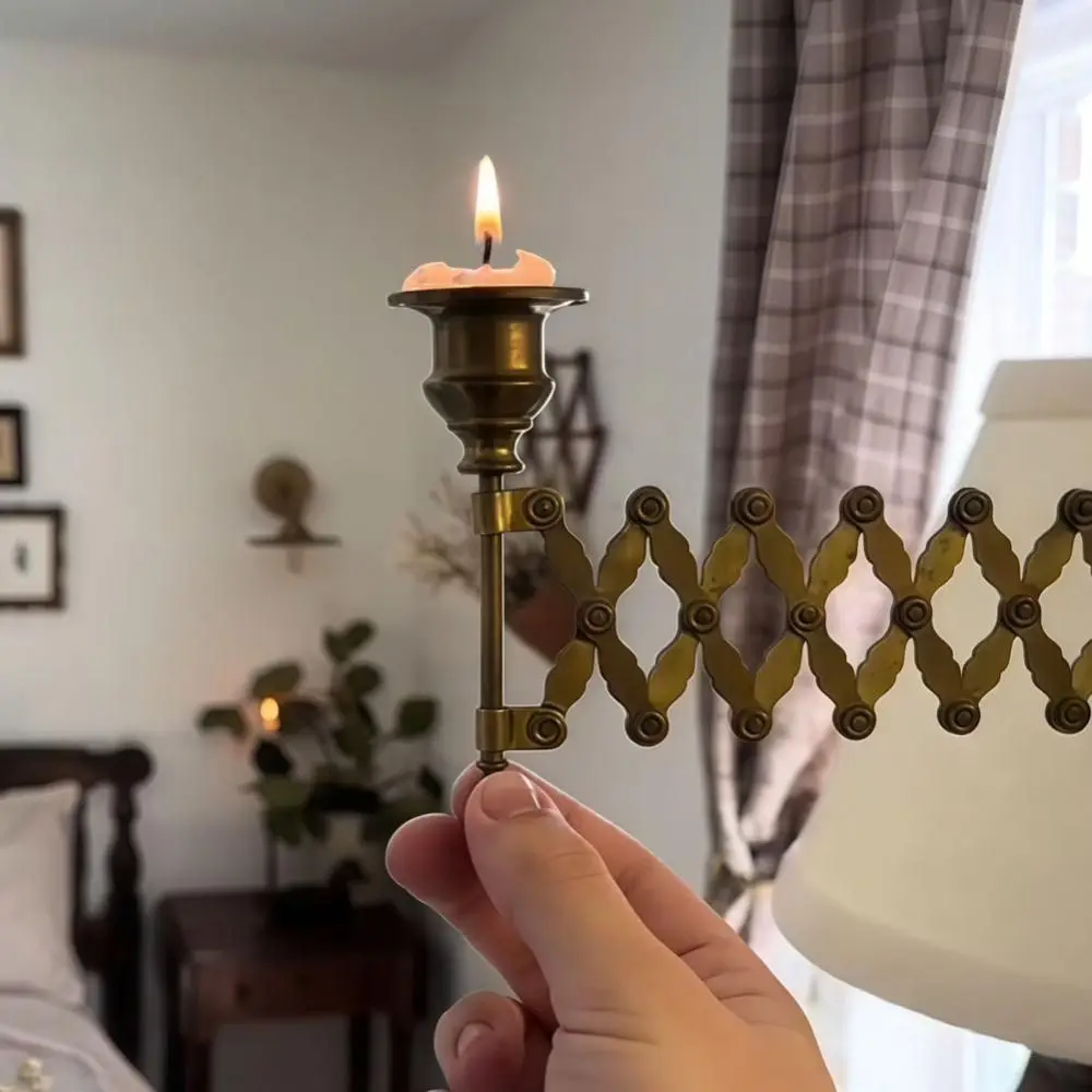 Vintage Retractable Extending Candle Holder Adjustable Antique Taper Candle Stand Rust-Resistant Retro Candlestick Living Room
Vintage Retractable Extending Candle Holder Adjustable Antique Taper Candle Stand Rust-Resistant Retro Candlestick Living Room