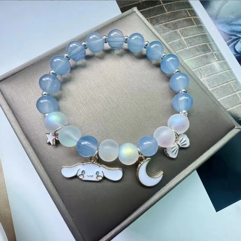 Sanrio Cartoon Hand Bead Crystal Bracelet with Niche Design Kawaii Cinnamoroll Handmade Jewelry, Valentine's Day Gift for Girls
Sanrio Cartoon Hand Bead Crystal Bracelet with Niche Design Kawaii Cinnamoroll Handmade Jewelry, Valentine's Day Gift for Girls