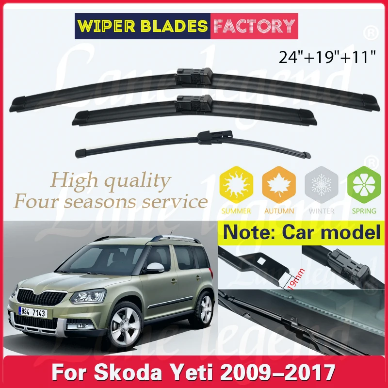 Щетки стеклоочистителя для Skoda Yeti, передние и задние щетки от дождя для лобового стекла, Skoda Yeti 2009-2017, 24 дюйма + 19 дюймов + 11 дюймов, автомобильные аксессуары, 3 шт.
Щетки стеклоочистителя для Skoda Yeti, передние и задние щетки от дождя для лобового стекла, Skoda Yeti 2009-2017, 24 дюйма + 19 дюймов + 11 дюймов, автомобильные аксессуары, 3 шт.