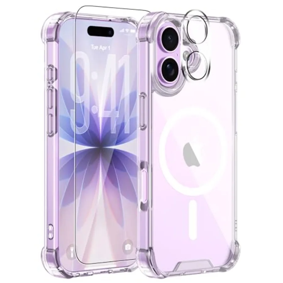 for Case Compatible with MagSafe, Magnetic Case with Tempered Glass Screen Protector and Lens Protector, Military-Grade Shockpr
for Case Compatible with MagSafe, Magnetic Case with Tempered Glass Screen Protector and Lens Protector, Military-Grade Shockpr