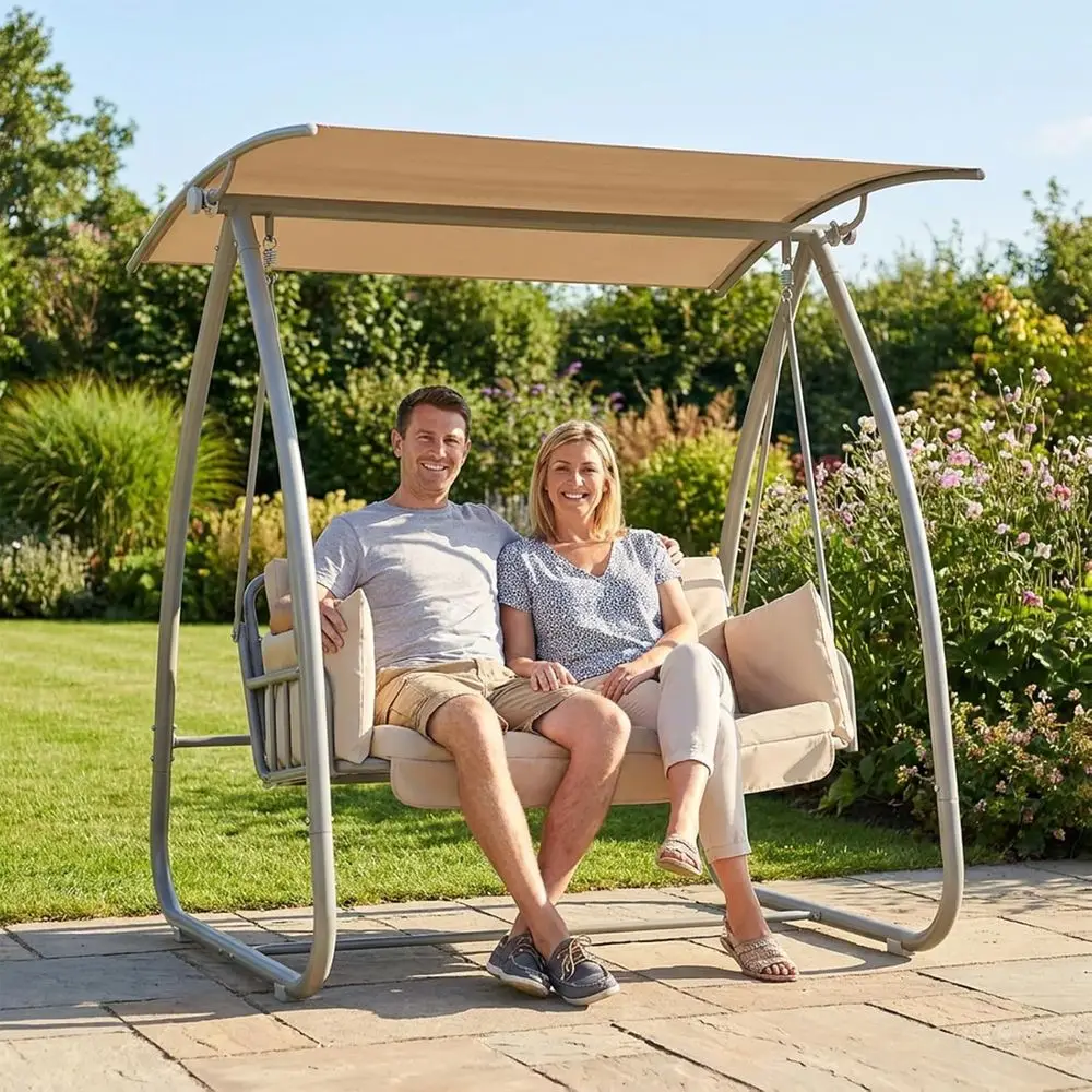 Heavy-Duty 2-Person Patio Swing with Cushions, Adjustable Shade, Weather-Resistant Steel Frame
Heavy-Duty 2-Person Patio Swing with Cushions, Adjustable Shade, Weather-Resistant Steel Frame