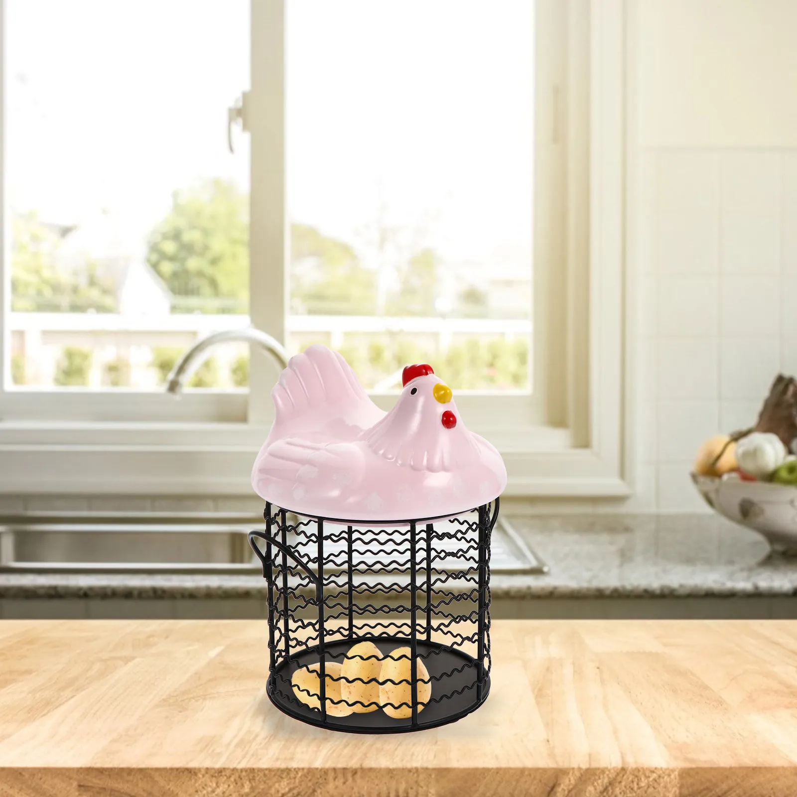 Premium Ceramic Iron Kitchen Storage Basket for Eggs Fruits Vegetables Food Organizer Desktop Ornament Home Restaurant Buffet
Premium Ceramic Iron Kitchen Storage Basket for Eggs Fruits Vegetables Food Organizer Desktop Ornament Home Restaurant Buffet