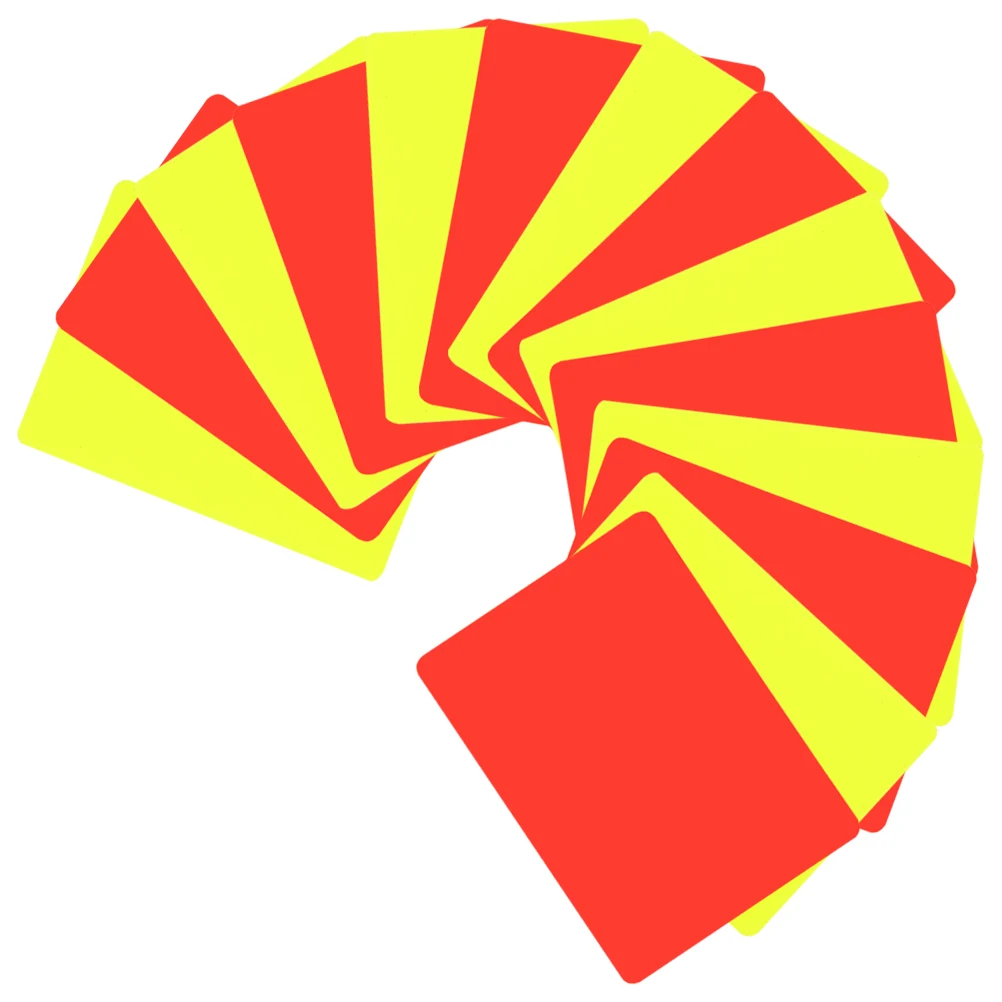 14 Pcs Referee Red Yellow Cards PVC Material Bright Colors Portable Professional Standard Football Soccer Game Tools
14 Pcs Referee Red Yellow Cards PVC Material Bright Colors Portable Professional Standard Football Soccer Game Tools