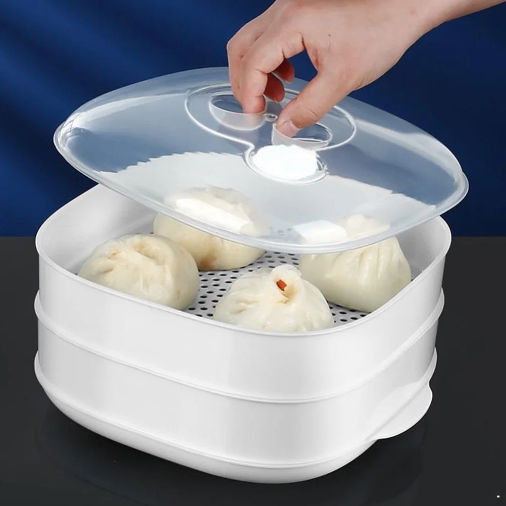 1 set 1 Set Double Layers Plastic Steamer For Dumplings Rice Steamed Bun Microwave Safe Kitchen Tool Two-Layer Food Steamer
1 set 1 Set Double Layers Plastic Steamer For Dumplings Rice Steamed Bun Microwave Safe Kitchen Tool Two-Layer Food Steamer