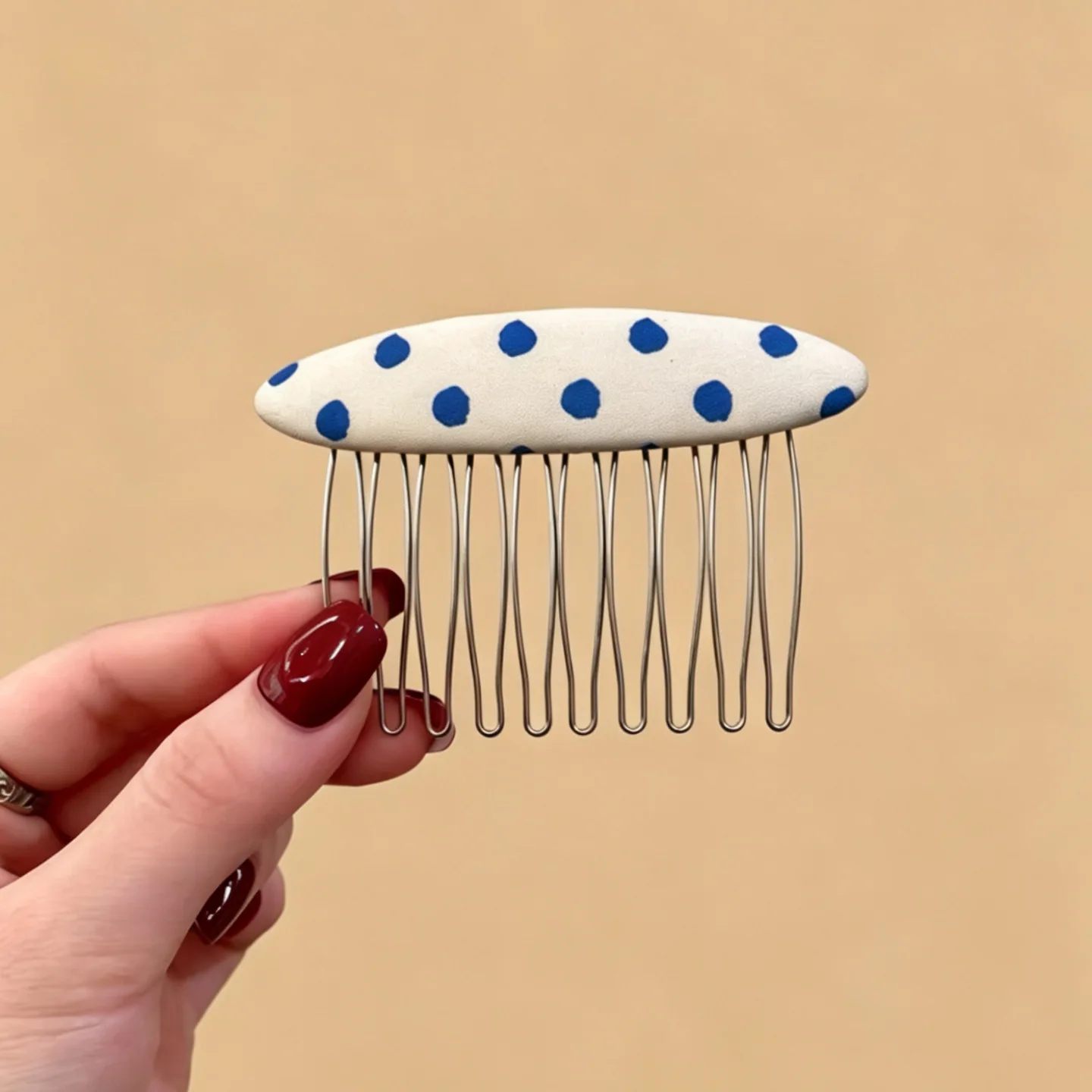 Korean Hair Comb Polka Dot for High Crown Root Volume Lift Fringe Control Everyday Wear Portable Durable Dreadlocks
Korean Hair Comb Polka Dot for High Crown Root Volume Lift Fringe Control Everyday Wear Portable Durable Dreadlocks