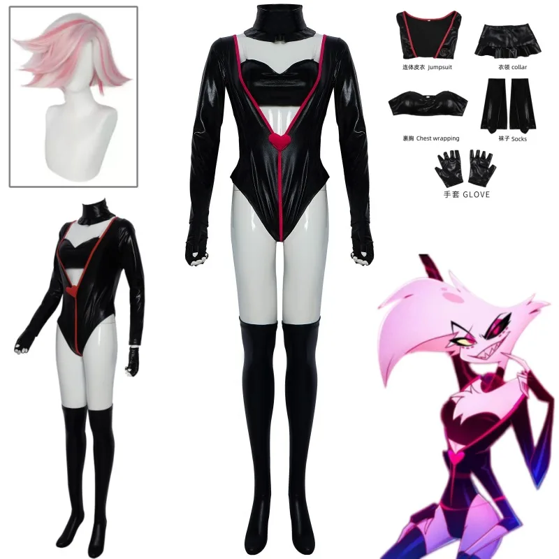 Hazbin Hotel Angel Dust Cosplay Costume Spider Demon Pink White Fur Dress High Heels Full Set for Men Cosplay Party
Hazbin Hotel Angel Dust Cosplay Costume Spider Demon Pink White Fur Dress High Heels Full Set for Men Cosplay Party