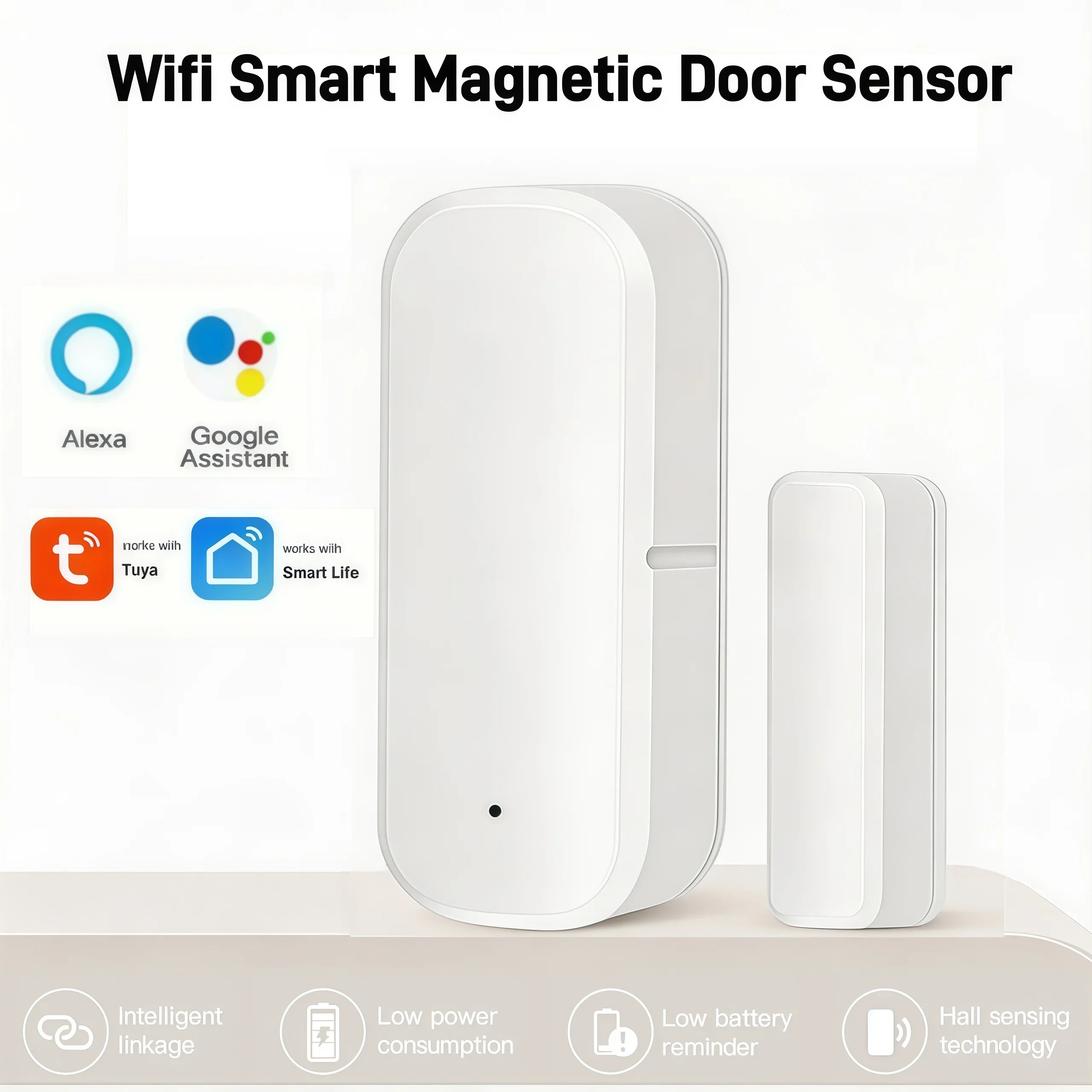 Tuya Smart WiFi Door Window Sensor Scene Linkage Low Power APP Notification Magnetic Detector for Smart Home Security System
Tuya Smart WiFi Door Window Sensor Scene Linkage Low Power APP Notification Magnetic Detector for Smart Home Security System