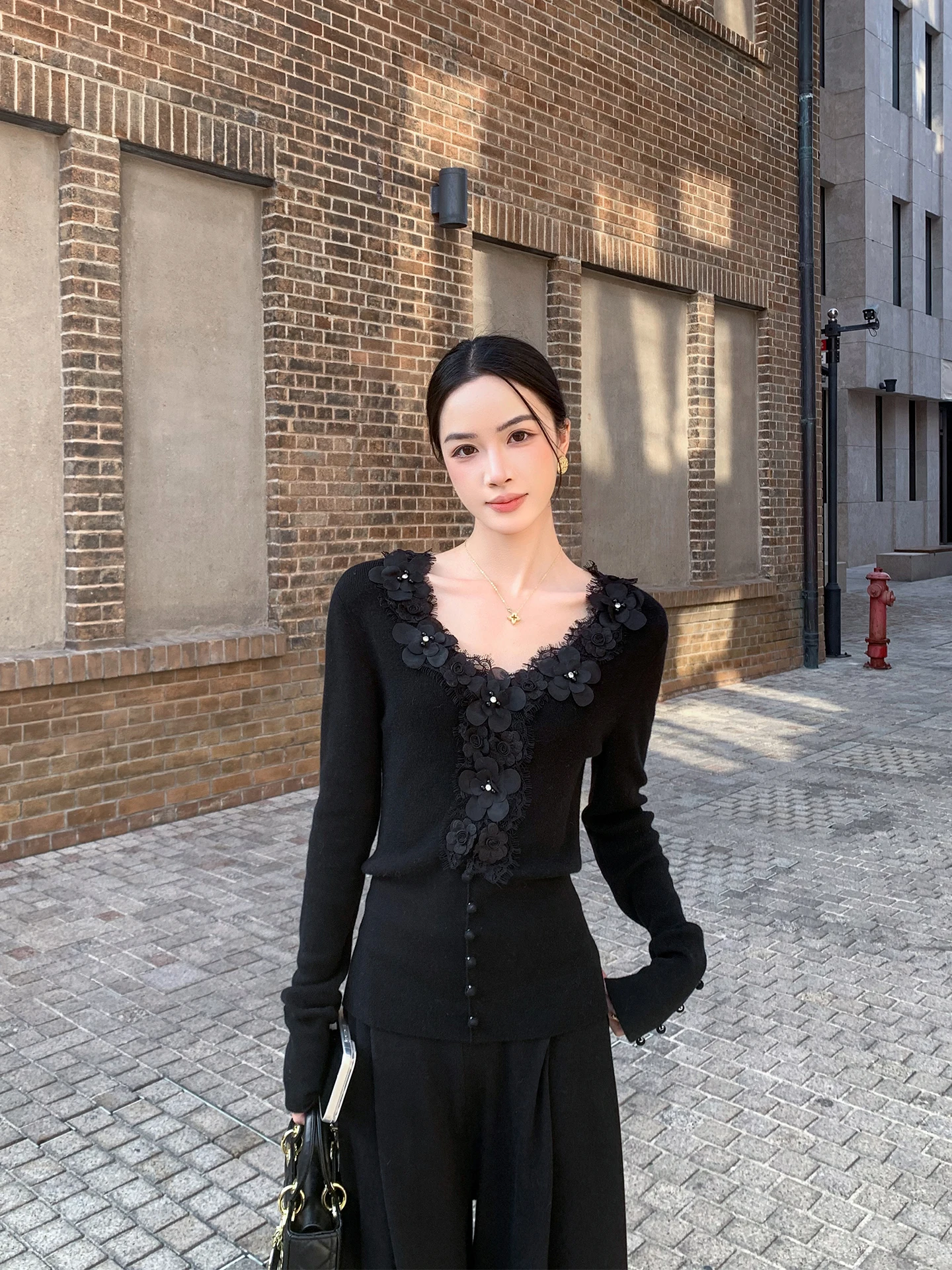 Binguo Women's Slim Fit Knitwear Floral Lace Decoration Spring Autumn Bla Inner Wear Top Quali Wool Blend Long Sve V-Ne
Binguo Women's Slim Fit Knitwear Floral Lace Decoration Spring Autumn Bla Inner Wear Top Quali Wool Blend Long Sve V-Ne